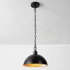 imageGlobe Electric 60607 1Light Pendant Light Matte Black Matte Brass Accents Matte Brass Interior Designer Black Cloth Hanging Cord Kitchen Island Caf Ceiling Hanging Light Bulb Not IncludedWeathered Black