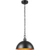 imageGlobe Electric 60607 1Light Pendant Light Matte Black Matte Brass Accents Matte Brass Interior Designer Black Cloth Hanging Cord Kitchen Island Caf Ceiling Hanging Light Bulb Not IncludedWeathered Black