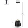 imageGlobe Electric 60607 1Light Pendant Light Matte Black Matte Brass Accents Matte Brass Interior Designer Black Cloth Hanging Cord Kitchen Island Caf Ceiling Hanging Light Bulb Not IncludedMatte Black  Brass