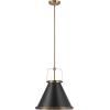 imageGlobe Electric 60607 1Light Pendant Light Matte Black Matte Brass Accents Matte Brass Interior Designer Black Cloth Hanging Cord Kitchen Island Caf Ceiling Hanging Light Bulb Not IncludedMatte Brass  Sophia