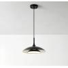 imageGlobe Electric 60607 1Light Pendant Light Matte Black Matte Brass Accents Matte Brass Interior Designer Black Cloth Hanging Cord Kitchen Island Caf Ceiling Hanging Light Bulb Not IncludedGlossy Black