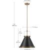 imageGlobe Electric 60607 1Light Pendant Light Matte Black Matte Brass Accents Matte Brass Interior Designer Black Cloth Hanging Cord Kitchen Island Caf Ceiling Hanging Light Bulb Not IncludedMatte Brass  Sophia