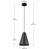 imageGlobe Electric 60607 1Light Pendant Light Matte Black Matte Brass Accents Matte Brass Interior Designer Black Cloth Hanging Cord Kitchen Island Caf Ceiling Hanging Light Bulb Not IncludedMatte Black