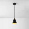 imageGlobe Electric 60607 1Light Pendant Light Matte Black Matte Brass Accents Matte Brass Interior Designer Black Cloth Hanging Cord Kitchen Island Caf Ceiling Hanging Light Bulb Not IncludedBlack  Brass Accents