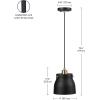 imageGlobe Electric 60607 1Light Pendant Light Matte Black Matte Brass Accents Matte Brass Interior Designer Black Cloth Hanging Cord Kitchen Island Caf Ceiling Hanging Light Bulb Not IncludedMatte Black  Brass