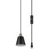 imageGlobe Electric 60607 1Light Pendant Light Matte Black Matte Brass Accents Matte Brass Interior Designer Black Cloth Hanging Cord Kitchen Island Caf Ceiling Hanging Light Bulb Not IncludedBlack  Brass Accents