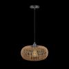 imageGlobe Electric 61063 1Light Pendant Light Rattan Shade Black Socket Black Fabric Hanging Cord Home Dcor Lighting Adjustable Height Light Fixture Ceiling Hanging Bulb Not Included