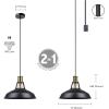 imageGlobe Electric 65155 1Light Industrial Warehouse Pendant Matte Black E26 Base Socket Kitchen Island Caf Decorative Ceiling Hanging Light Fixture Modern Vintage Bulb Not IncludedRobin