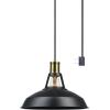 imageGlobe Electric 65155 1Light Industrial Warehouse Pendant Matte Black E26 Base Socket Kitchen Island Caf Decorative Ceiling Hanging Light Fixture Modern Vintage Bulb Not IncludedRobin