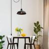 imageGlobe Electric 65155 1Light Industrial Warehouse Pendant Matte Black E26 Base Socket Kitchen Island Caf Decorative Ceiling Hanging Light Fixture Modern Vintage Bulb Not IncludedBarnyard PlugIn