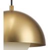 imageGlobe Electric 65773 1Light Pendant Black Matte Finish Brass Accents Half Opal Glass Shade Kitchen Island Caf Decorative Ceiling Hanging Light Fixture Modern Vintage Bulb Not IncludedAmelia Brass