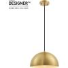 imageGlobe Electric 65773 1Light Pendant Black Matte Finish Brass Accents Half Opal Glass Shade Kitchen Island Caf Decorative Ceiling Hanging Light Fixture Modern Vintage Bulb Not IncludedHazel