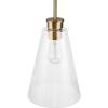 imageGlobe Jackson 1Light Pendant Antique Brass Bronze Accent Glass Shade64750Brass