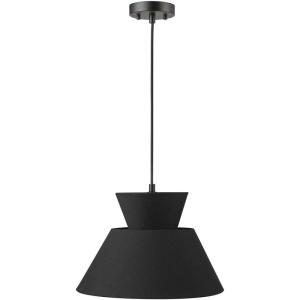 imageGlobe Electric 60607 1Light Pendant Light Matte Black Matte Brass Accents Matte Brass Interior Designer Black Cloth Hanging Cord Kitchen Island Caf Ceiling Hanging Light Bulb Not IncludedBlack  Madison