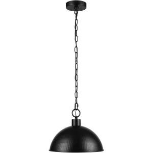 imageGlobe Electric 60607 1Light Pendant Light Matte Black Matte Brass Accents Matte Brass Interior Designer Black Cloth Hanging Cord Kitchen Island Caf Ceiling Hanging Light Bulb Not IncludedWeathered Black