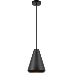 imageGlobe Electric 60607 1Light Pendant Light Matte Black Matte Brass Accents Matte Brass Interior Designer Black Cloth Hanging Cord Kitchen Island Caf Ceiling Hanging Light Bulb Not IncludedMatte Black