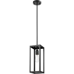 imageGlobe Electric 60846 1Light Plugin or Hardwire Pendant Lighting Dark Bronze Antique Brass Accent Socket Cage Shade 15Foot Black Fabric Cord inLine OnOff Switch Bulb Not IncludedMatte Black