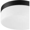 imageGlobe Electric 44663 Ray 185W LED Integrated Outdoor Indoor Flush Mount Ceiling Light Matte Black Faux Wood Accent 800 Lumens 3000 KelvinBlack  Mark