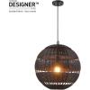 imageGlobe Electric 44759 1Light Outdoor Plugin Pendant Light Black Woven Fabric Shade Matte Black Designer Black Fabric Hanging Cord Kitchen Island Cafe Ceiling Light Bulb Not IncludedBeth