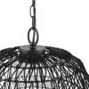 imageGlobe Electric 44759 1Light Outdoor Plugin Pendant Light Black Woven Fabric Shade Matte Black Designer Black Fabric Hanging Cord Kitchen Island Cafe Ceiling Light Bulb Not IncludedDiego Black