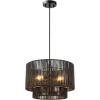 imageGlobe Electric 44759 1Light Outdoor Plugin Pendant Light Black Woven Fabric Shade Matte Black Designer Black Fabric Hanging Cord Kitchen Island Cafe Ceiling Light Bulb Not IncludedLulu