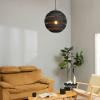 imageGlobe Electric 44759 1Light Outdoor Plugin Pendant Light Black Woven Fabric Shade Matte Black Designer Black Fabric Hanging Cord Kitchen Island Cafe Ceiling Light Bulb Not IncludedBeth