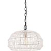 imageGlobe Electric 44759 1Light Outdoor Plugin Pendant Light Black Woven Fabric Shade Matte Black Designer Black Fabric Hanging Cord Kitchen Island Cafe Ceiling Light Bulb Not IncludedDiego White