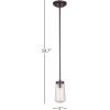 imageGlobe Electric 44773 1Light Outdoor Pendant Matte Black Clear Glass Shade E26 Base Socket Kitchen Island Caf Ceiling Hanging Light Fixture Modern Vintage Porch Light Bulb Not IncludedBronze  Tyson