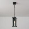 imageGlobe Electric 44773 1Light Outdoor Pendant Matte Black Clear Glass Shade E26 Base Socket Kitchen Island Caf Ceiling Hanging Light Fixture Modern Vintage Porch Light Bulb Not IncludedMatte Black  Bowery