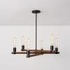 imageGlobe Electric 60340 Emery Pendant Lighting Matte Brass Bulb Not IncludedMatte Black  Faux Wood