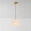 imageGlobe Electric 61093 Janis Pendant Lighting White with Fringe Bulb Not IncludedMatte Brass