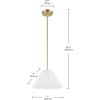 imageGlobe Electric 61093 Janis Pendant Lighting White with Fringe Bulb Not IncludedMatte Brass