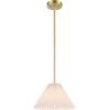 imageGlobe Electric 61093 Janis Pendant Lighting White with Fringe Bulb Not IncludedMatte Brass