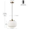 imageGlobe Electric 61093 Janis Pendant Lighting White with Fringe Bulb Not IncludedWhite  Brass