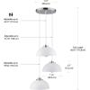 imageGlobe Electric 61093 Janis Pendant Lighting White with Fringe Bulb Not IncludedWhite  Chrome