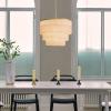 imageGlobe Electric 61093 Janis Pendant Lighting White with Fringe Bulb Not IncludedWhite  Fringe