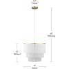 imageGlobe Electric 61093 Janis Pendant Lighting White with Fringe Bulb Not IncludedWhite  Fringe