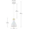 imageGlobe Electric 61093 Janis Pendant Lighting White with Fringe Bulb Not IncludedWhite  Wood Grain