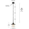 imageGlobe Electric 64847 Nate 1Light Pendant Oil Rubbed Bronze Clear Glass Shade