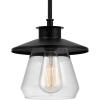 imageGlobe Electric 64847 Nate 1Light Pendant Oil Rubbed Bronze Clear Glass Shade