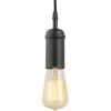 imageGlobe Electric 64906 1Light Pendant Matte Black Black Woven Fabric Cord E26 Base Socket Kitchen Island Caf Decorative Ceiling Hanging Light Fixture Modern Vintage Bulb Not Included