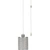 imageGlobe Electric 65142 1Light Cylindrical Plugin Pendant Polished Chrome Finish Caged Crystal Shade Clear 15ft Cord inLine OnOff Rocker Switch Ceiling Hanging Light Fixture Bulb Not Included