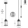 imageGlobe Electric Sutton 1Light Pendant Lighting Matte Black Smoke Glass Shade Bulb Not IncludedBayfield