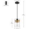 imageGlobe Electric Sutton 1Light Pendant Lighting Matte Black Smoke Glass Shade Bulb Not IncludedDionne