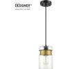 imageGlobe Electric Sutton 1Light Pendant Lighting Matte Black Smoke Glass Shade Bulb Not IncludedDionne