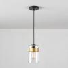 imageGlobe Electric Sutton 1Light Pendant Lighting Matte Black Smoke Glass Shade Bulb Not IncludedDionne