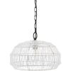 imageGlobe Electric 44759 1Light Outdoor Plugin Pendant Light Black Woven Fabric Shade Matte Black Designer Black Fabric Hanging Cord Kitchen Island Cafe Ceiling Light Bulb Not IncludedDiego White