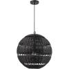 imageGlobe Electric 44759 1Light Outdoor Plugin Pendant Light Black Woven Fabric Shade Matte Black Designer Black Fabric Hanging Cord Kitchen Island Cafe Ceiling Light Bulb Not IncludedBeth