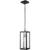 imageGlobe Electric 44773 1Light Outdoor Pendant Matte Black Clear Glass Shade E26 Base Socket Kitchen Island Caf Ceiling Hanging Light Fixture Modern Vintage Porch Light Bulb Not IncludedMatte Black  Bowery