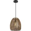 imageGlobe Electric 60750 1Light Pendant Light Brown Woven Rattan Shade Adjustable Height Black Hanging Cord Kitchen Island Pendant Light Fixture Home Dcor Lighting Bulb Not IncludedMarlow